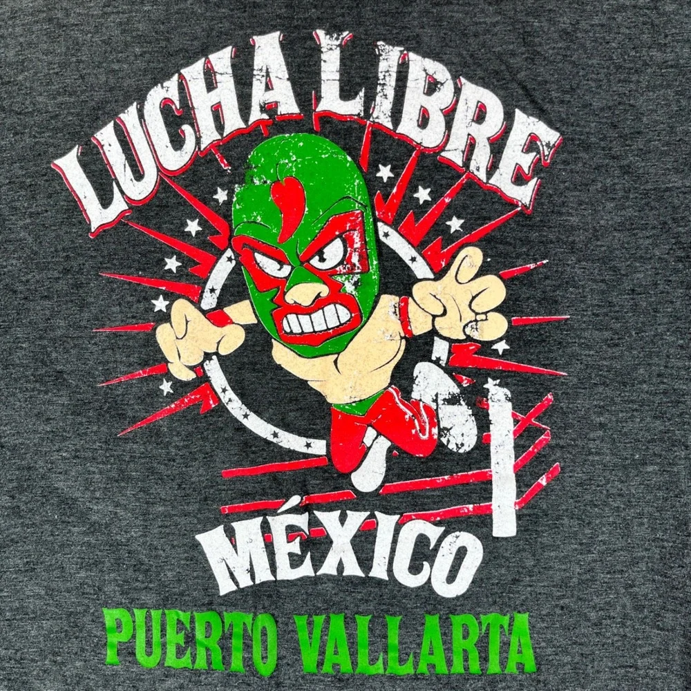 Lucha Libre Mexico Puerto wrestling Vallarta‎ Graphic T Shirt men Size M